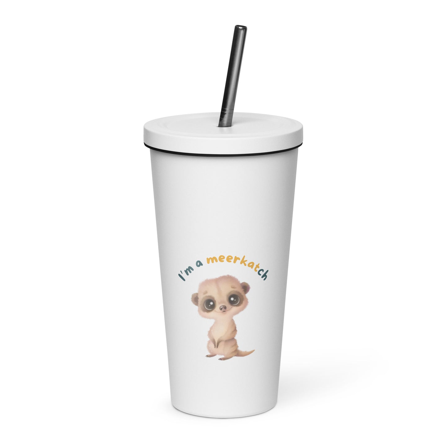 Insulated tumbler with a straw - MEERKAT